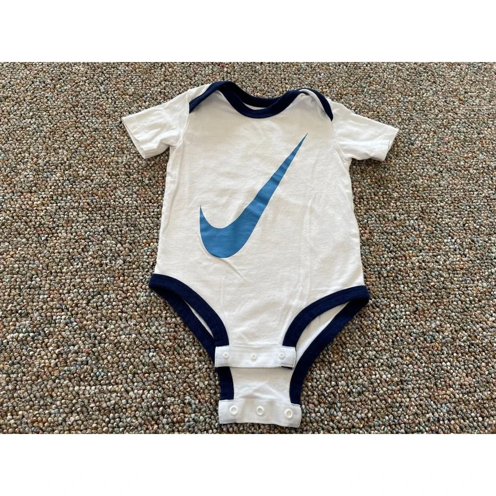Nike Boys White & Blue Bodysuit 3-6M